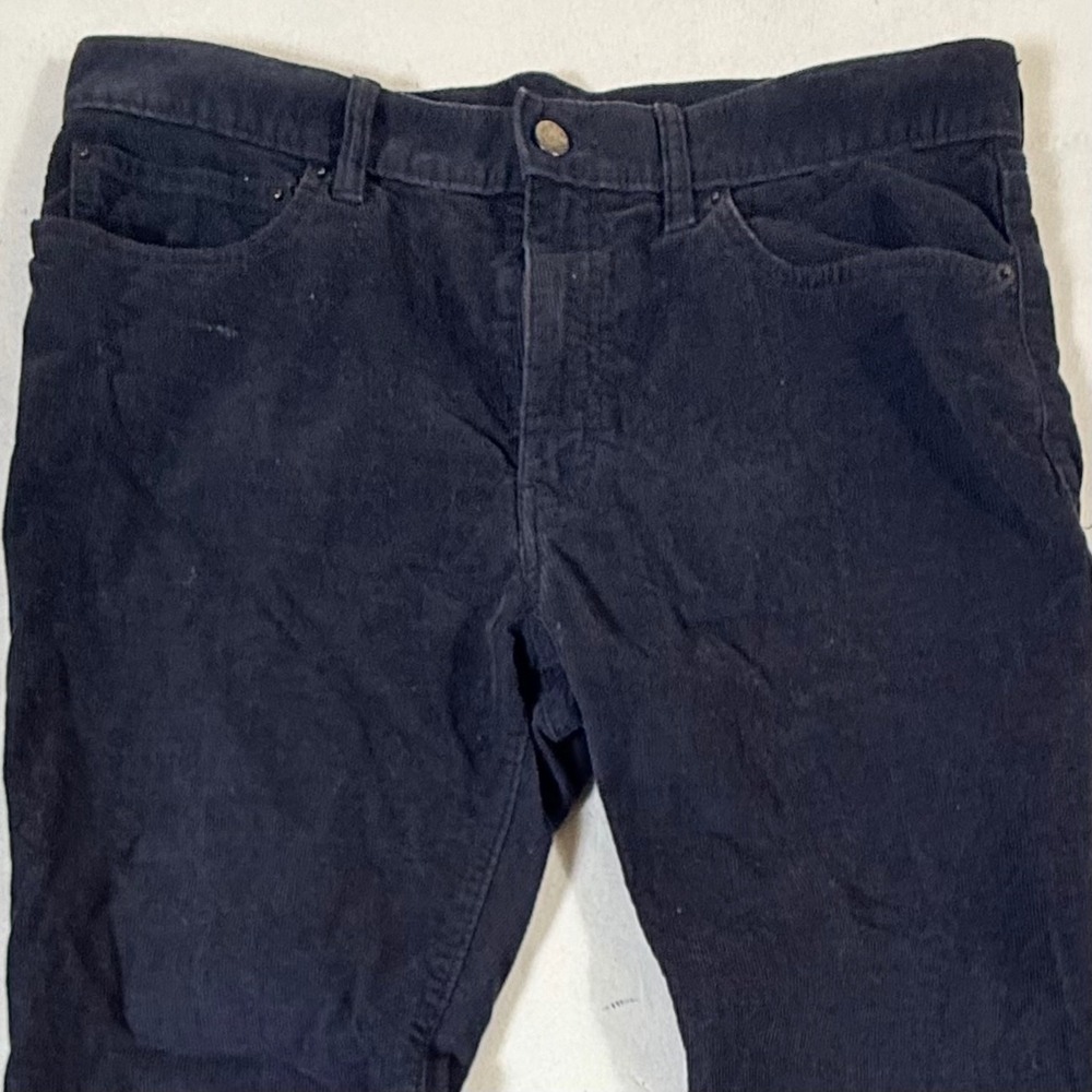 J Crew Flex‎ Corduroy Pants Mens 34x34 Slim Fit Dark Wash Navy Blue Stretch